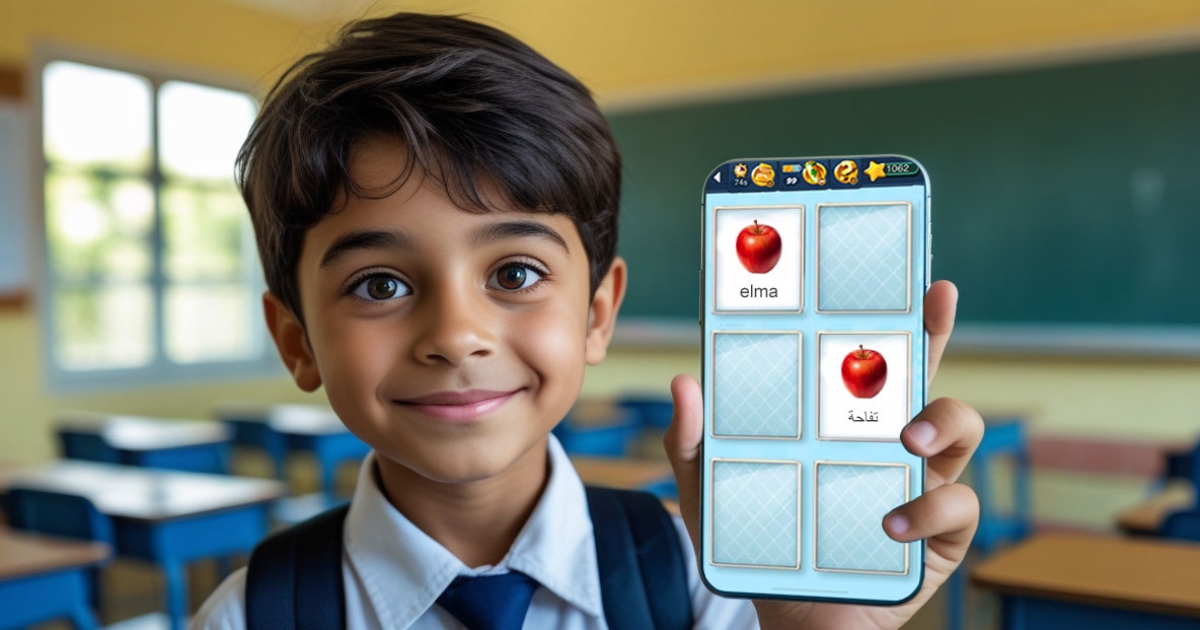 Dijital öğrenme tüm yaş grupları için ulaşılabilir** cocuk-tablet-yabanci-dil-oyunu-oynuyor