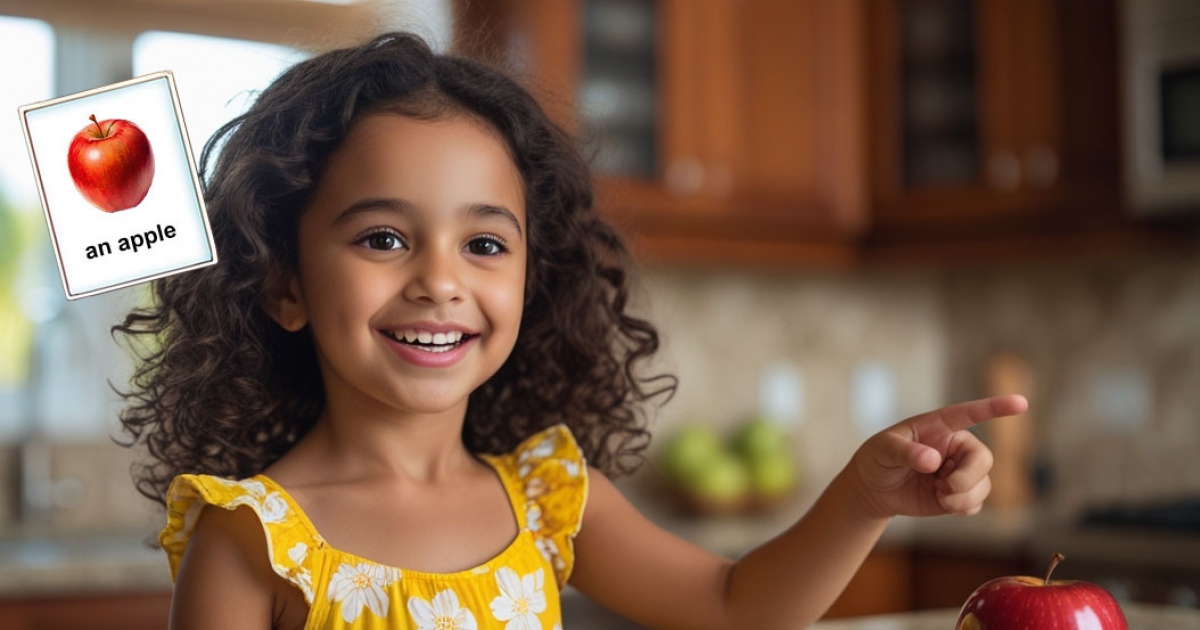 Ebeveyn ve çocuk MemoLingo'dan kelimeleri birlikte hatırlarlar.