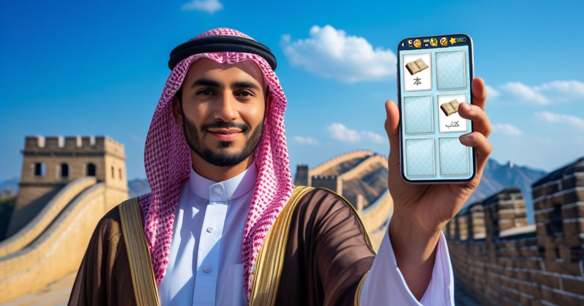 تعلم الصينية من خلال مطابقة البطاقات التفاعلية