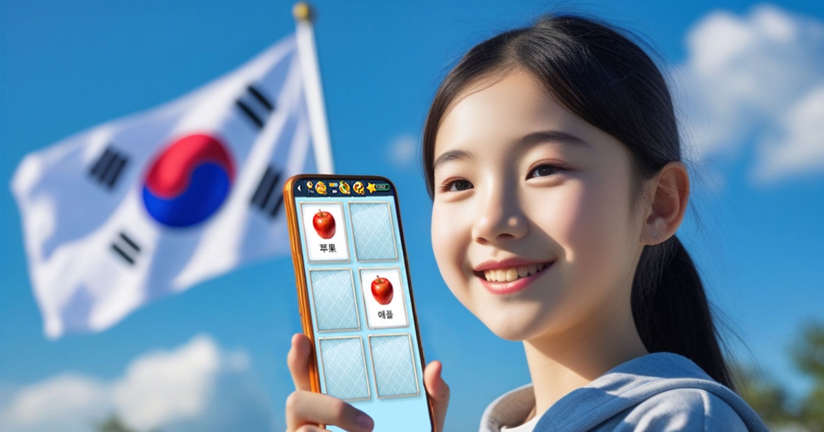 手机屏幕展示MemoLingo韩语关卡界面 MemoLingo韩语学习游戏界面