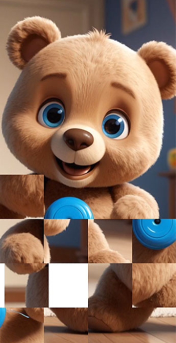 Пазл на тему игрушки плюшевый медведь Коллекция пазлов с животными - плюшевый мишка