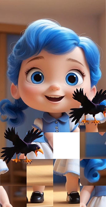 Пазл с изображением куклы Коллекция детских пазлов с игрушками - кукла